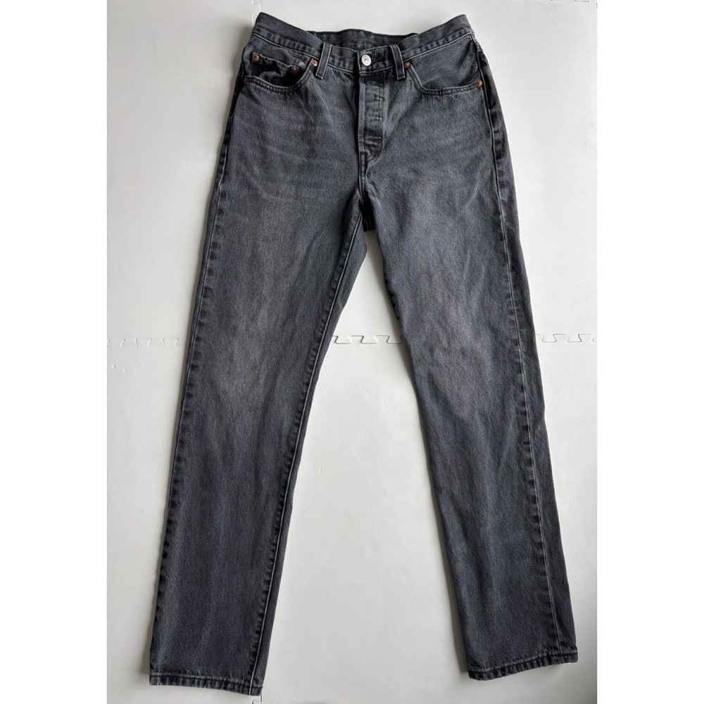 Vtg LEVIS 501 Jeans Men's Big E Button Fly Cotton Distressed - Size 29x32 Gray